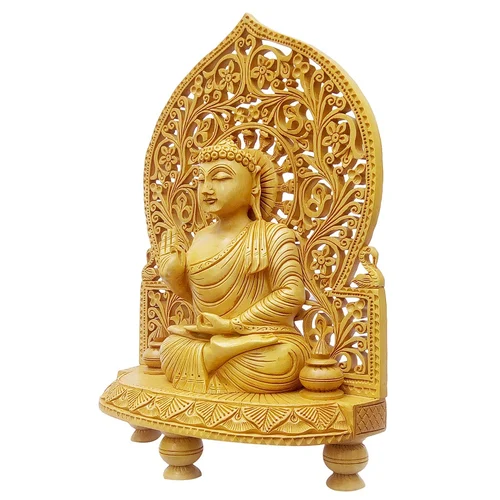 Antique Wooden Buddha Statue