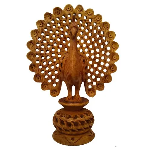 Wooden Peacock Dancing