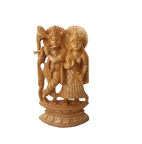 Wooden Radha Krishna