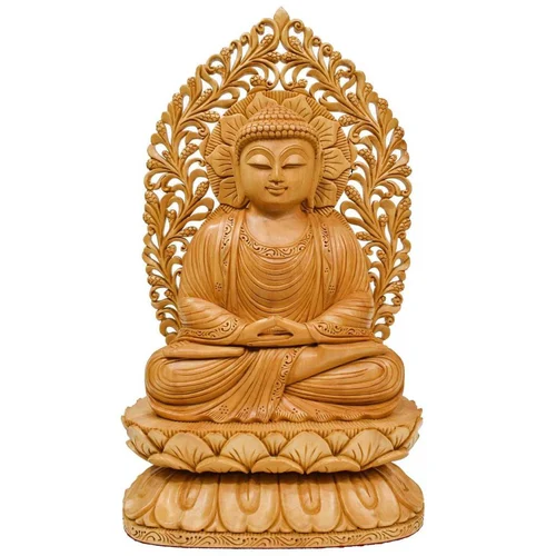 Wooden Buddha back jali 25cm