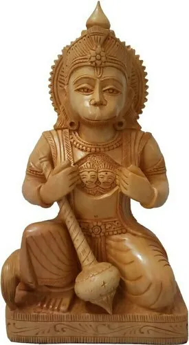 Wooden Handicrafts Hanuman Sitting Setetu Idol